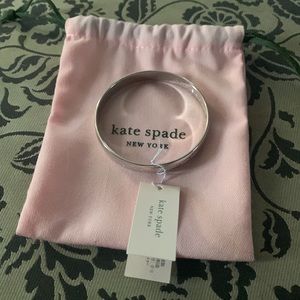 NWT Kate Spade BRIDE Wedding Idiom Silver Bangle Bracelet-Perfect Gift!!!